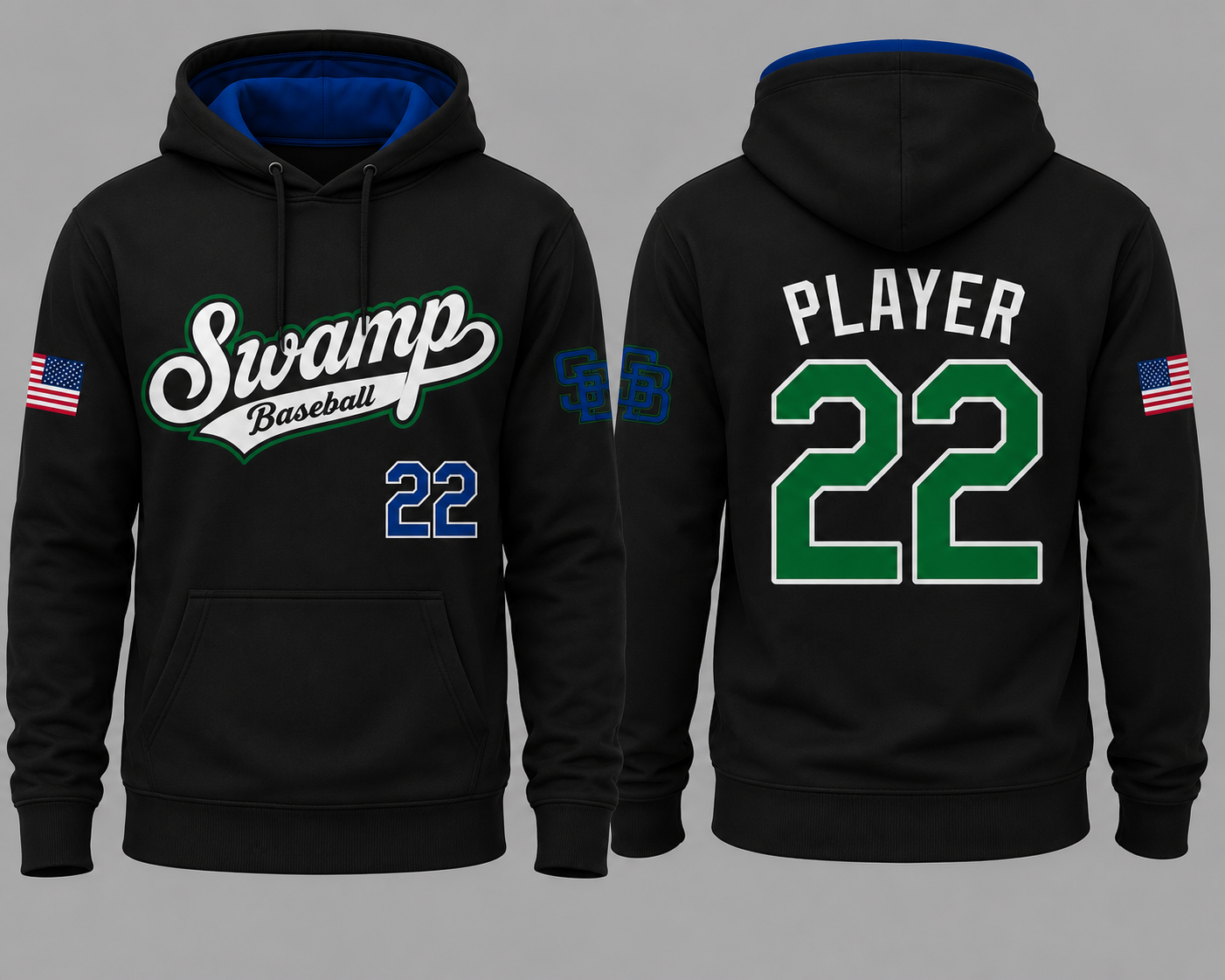 SWAMP BASEBALL HOODIE (UNISEX)