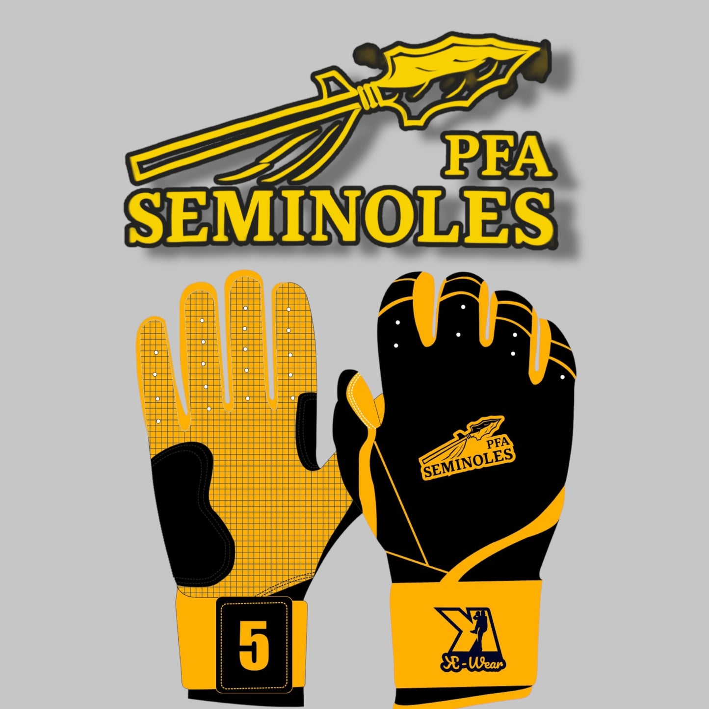 SEMINOLES LONG CUFF BATTING GLOVES