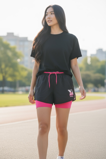 Women's Dri-FIT High-Waisted 5" 2-in-1 Shorts "Girls Belong in Baseball" Blk/PINK