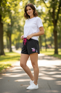 Women's Dri-FIT High-Waisted 5" 2-in-1 Shorts "Girls Belong in Baseball" Blk/Blk