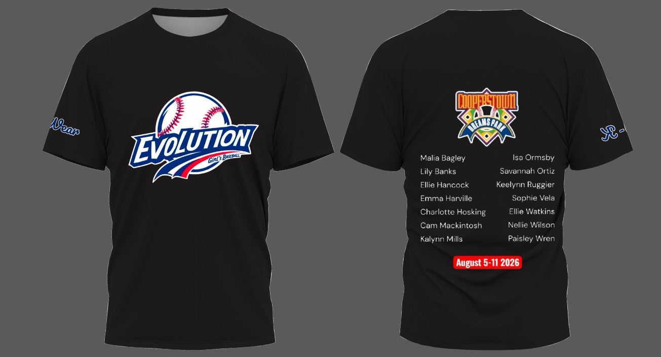 EGB COOPERSTOWN DRY-FIT SHIRT  (BLACK OR BLUE)