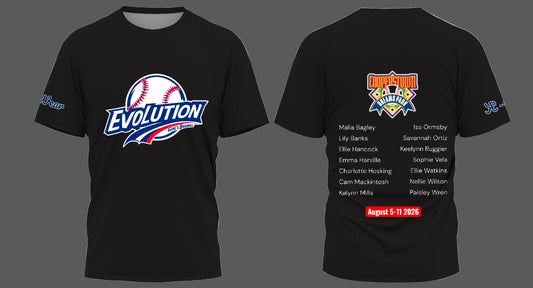EGB COOPERSTOWN DRY-FIT SHIRT  (BLACK OR BLUE)
