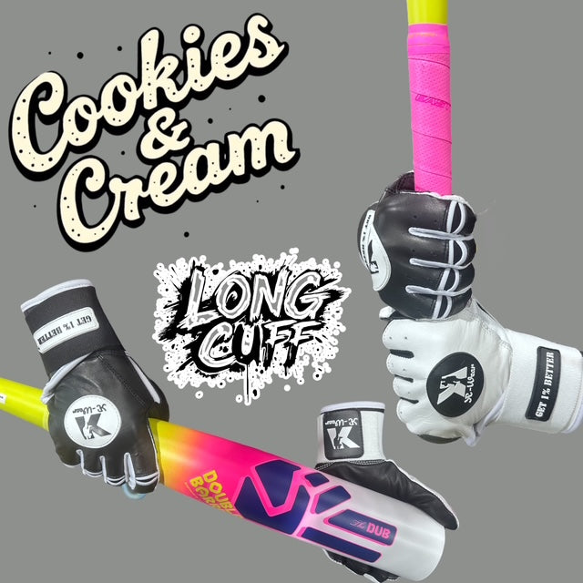 Long Cuff Batting Gloves Cookies & Cream