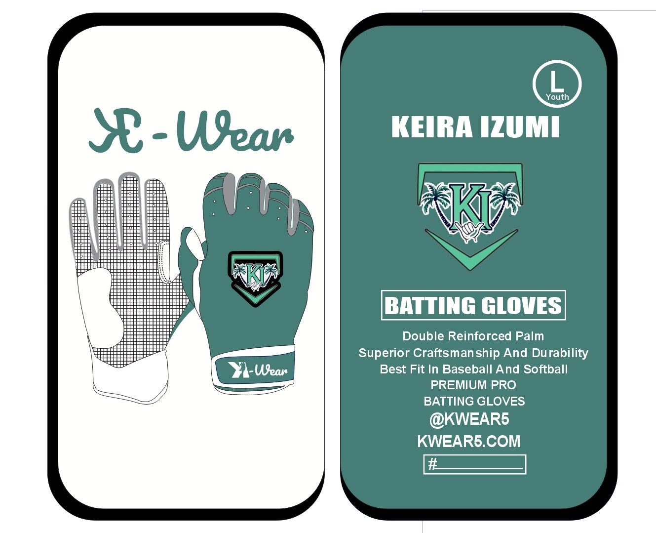 KEIRA IZUMI SIGNATURE BATTING GLOVE (SHORT CUFF)